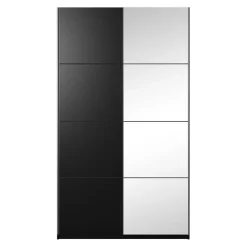 Garnero Arredamenti Armadio 150x210h cm 2 ante scorrevoli con specchio Pascal Gihome® Nero Opaco Hot