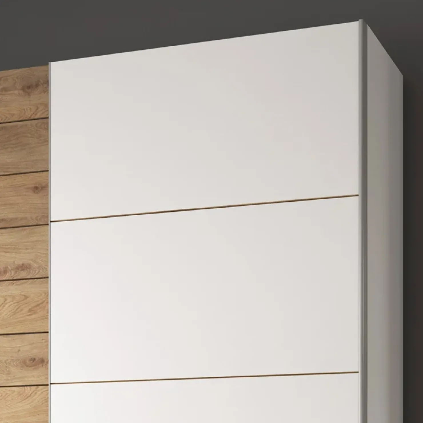 Garnero Arredamenti Armadio 200x210h cm 2 ante scorrevoli bianco rovere Nexus Gihome® Discount