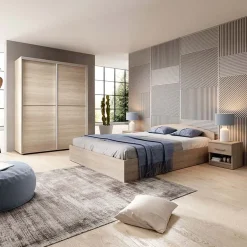 Garnero Arredamenti Armadio 150x200h cm 2 ante scorrevoli moderno Roma Rovere Best