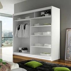 Garnero Arredamenti Armadio 180x215h cm 2 ante scorrevoli bianco opaco Karl New