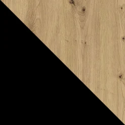 Garnero Arredamenti Armadio 200x215h cm 2 ante scorrevoli con specchio rovere nero opaco Silven Rovere - Nero opaco