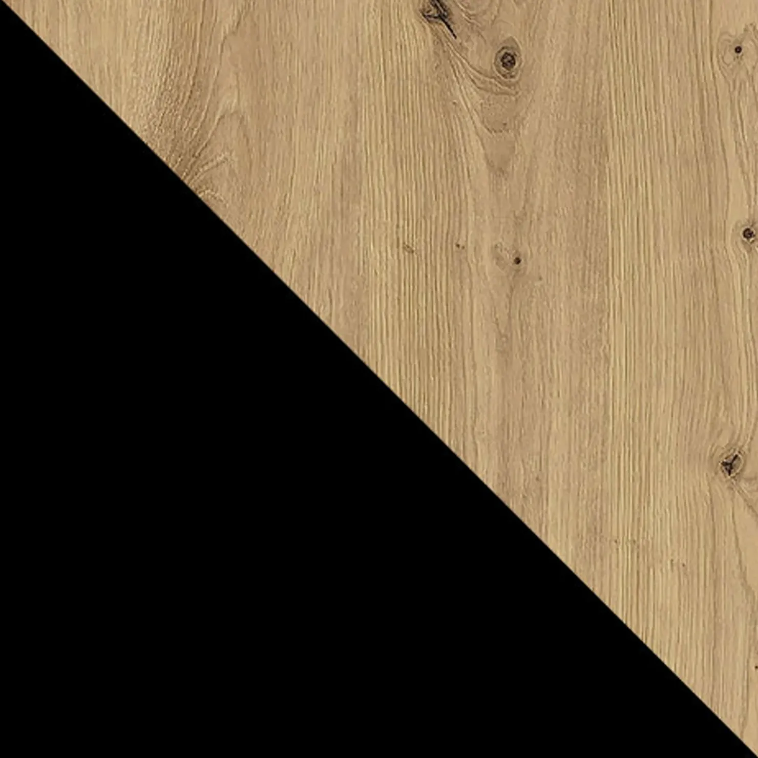 Garnero Arredamenti Armadio 200x215h cm 2 ante scorrevoli con specchio rovere nero opaco Silven Rovere - Nero opaco