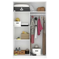 Garnero Arredamenti Armadio 120x204h cm 2 ante scorrevoli Royal Bianco Lucido New