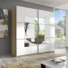 Garnero Arredamenti Armadio 221x210h cm 2 ante scorrevoli rovere bianco Copenhagen Sale