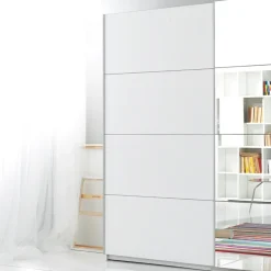 Garnero Arredamenti Armadio 200x210h cm 2 ante scorrevoli con specchio bianco opaco Pascal Gihome® Clearance