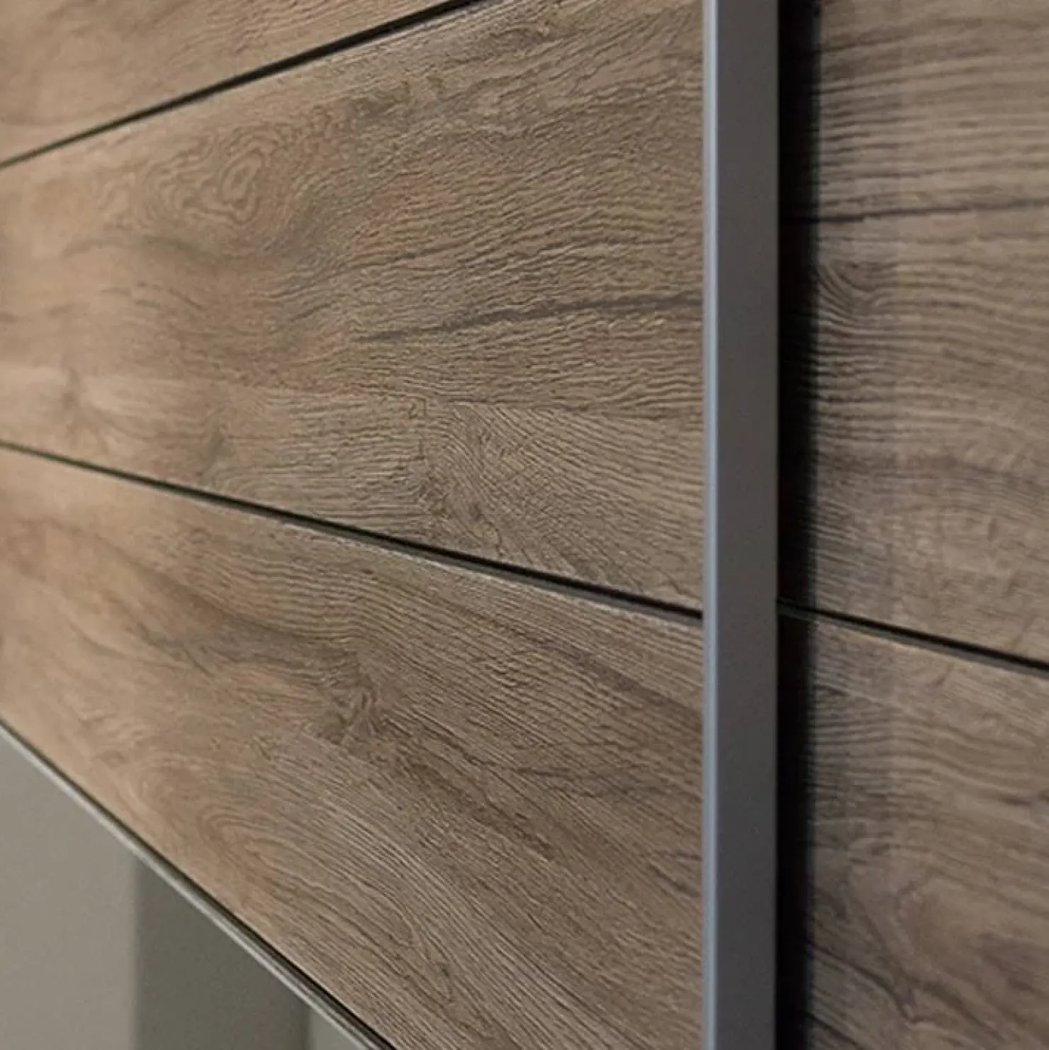 Garnero Arredamenti Armadio 270x210h cm 2 ante scorrevoli con specchio rovere scuro Brock Gihome®