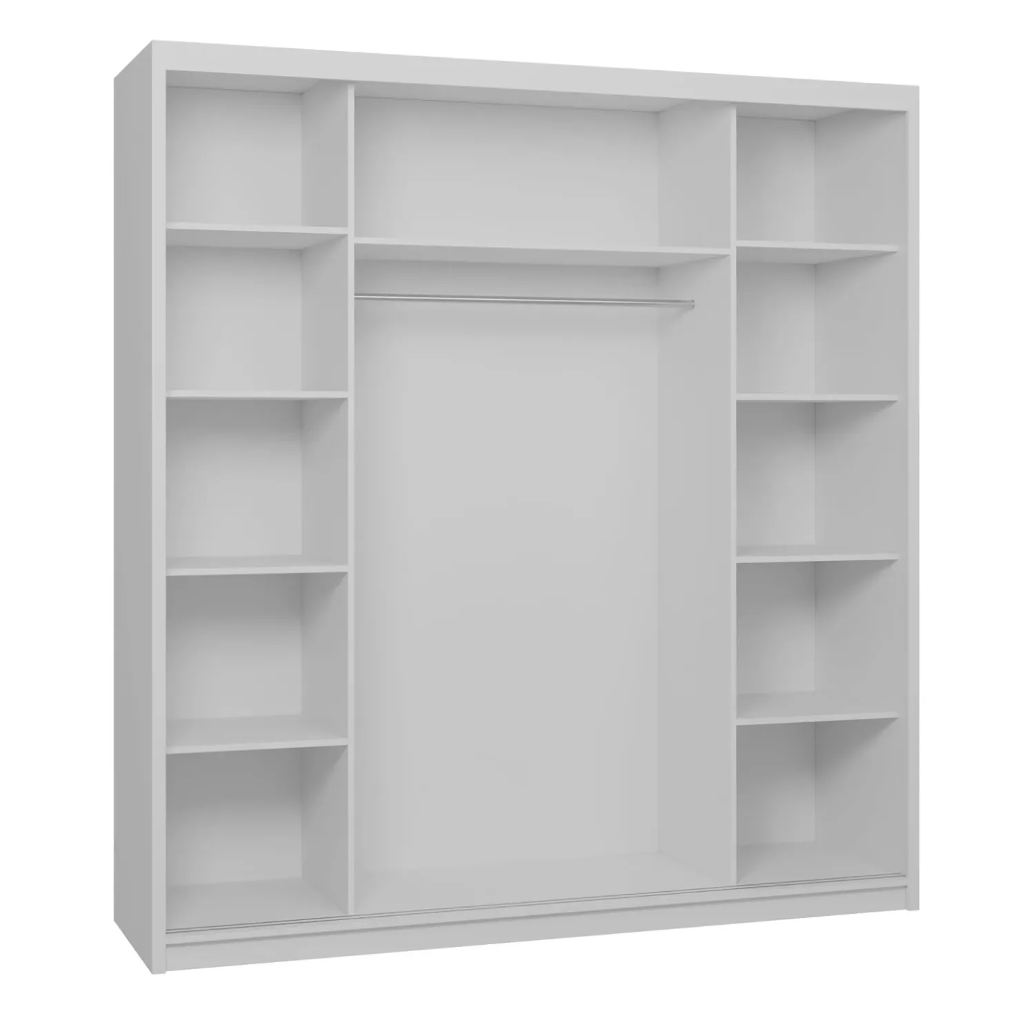 Garnero Arredamenti Armadio 200x215h cm 2 ante scorrevoli con specchio Silven Bianco Opaco