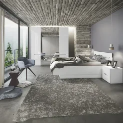 Garnero Arredamenti Armadio 200x209h cm 4 ante specchio bianco lucido Twilight New