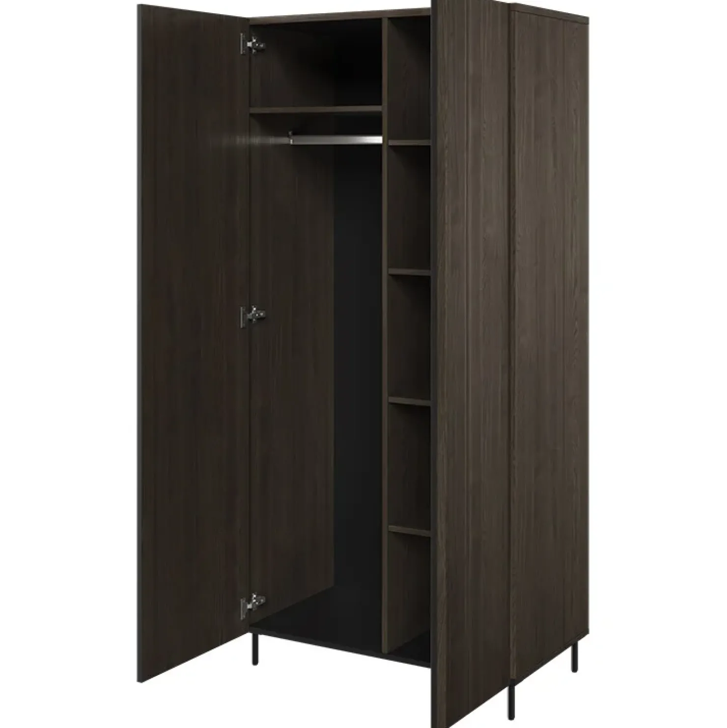 Garnero Arredamenti Armadio 92x196h cm 2 ante wengè Blackwood Hot