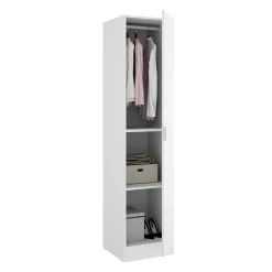 Garnero Arredamenti Armadio 41x184h cm con barra appendiabiti legno bianco Juan Bianco Opaco Online