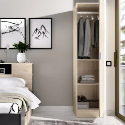 Garnero Arredamenti Armadio 41x184h cm con barra appendiabiti legno Juan Rovere Best