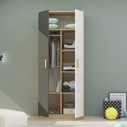 Garnero Arredamenti Armadio 210x190h cm con scrivania rovere antracite bianco Chiaretto Sale