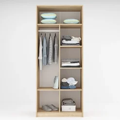 Garnero Arredamenti Armadio 210x190h cm con scrivania rovere antracite bianco Chiaretto Sale