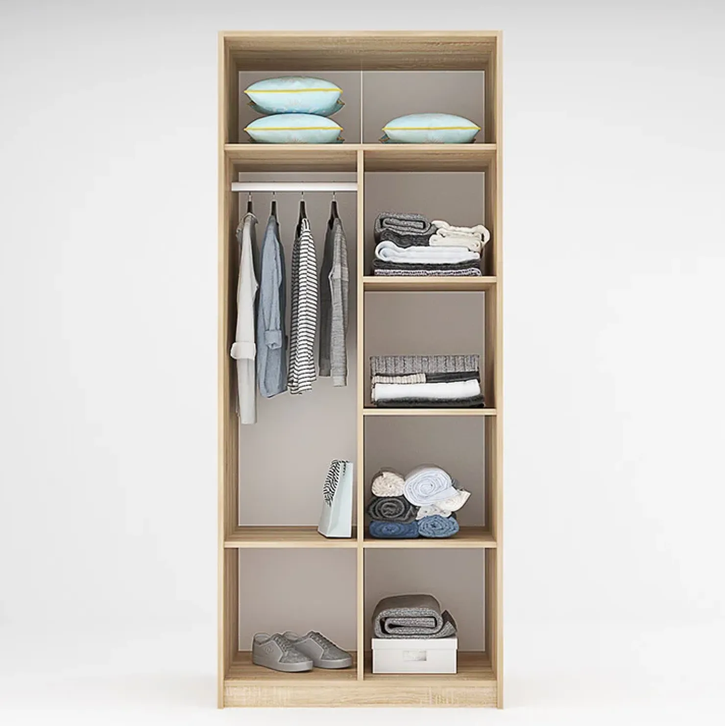 Garnero Arredamenti Armadio 210x190h cm con scrivania rovere antracite bianco Chiaretto Sale