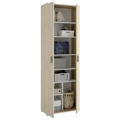 Garnero Arredamenti Armadio 61x190h cm due ante con ripiani multiuso legno Ander Discount