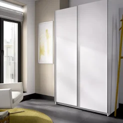 Garnero Arredamenti Armadio 120x204h cm due ante scorrevoli bianco Daniel Discount