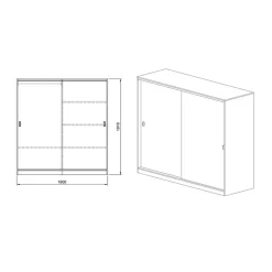 Garnero Arredamenti Armadio 180x191h cm scorrevole moderno sonoma Morante Rovere Sale