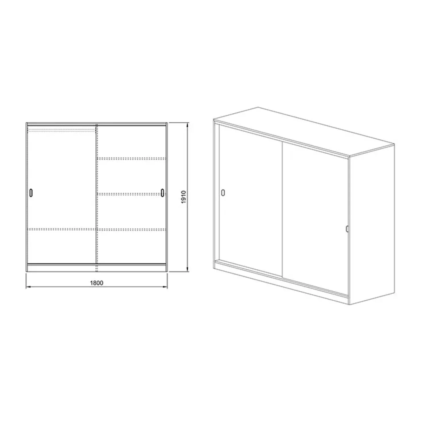 Garnero Arredamenti Armadio 180x191h cm scorrevole moderno sonoma Morante Rovere Sale