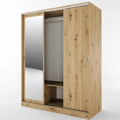 Garnero Arredamenti Armadio 150x191h cm scorrevole con specchio Collodi Rovere Rustico Hot