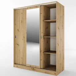 Garnero Arredamenti Armadio 150x191h cm scorrevole con specchio Collodi Rovere Rustico Hot