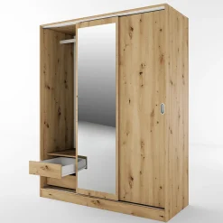 Garnero Arredamenti Armadio 150x191h cm scorrevole con specchio Collodi Rovere Rustico Hot