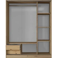 Garnero Arredamenti Armadio 150x191h cm scorrevole con specchio Collodi Rovere Rustico Hot