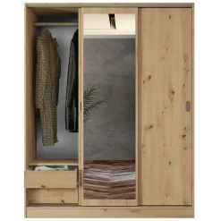 Garnero Arredamenti Armadio 150x191h cm scorrevole con specchio Collodi Rovere Rustico Hot