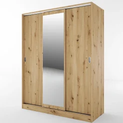 Garnero Arredamenti Armadio 150x191h cm scorrevole con specchio Collodi Rovere Rustico Hot