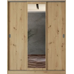 Garnero Arredamenti Armadio 150x191h cm scorrevole con specchio Collodi Rovere Rustico Hot
