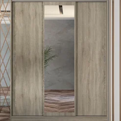 Garnero Arredamenti Armadio 150x191h cm scorrevole con specchio sonoma Collodi Rovere Outlet