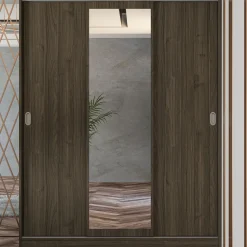 Garnero Arredamenti Armadio 150x191h cm scorrevole con specchio Collodi Noce Hot