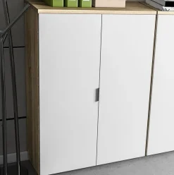 Garnero Arredamenti Arredo ufficio completo bianco opaco rovere natura Work 2 Hot