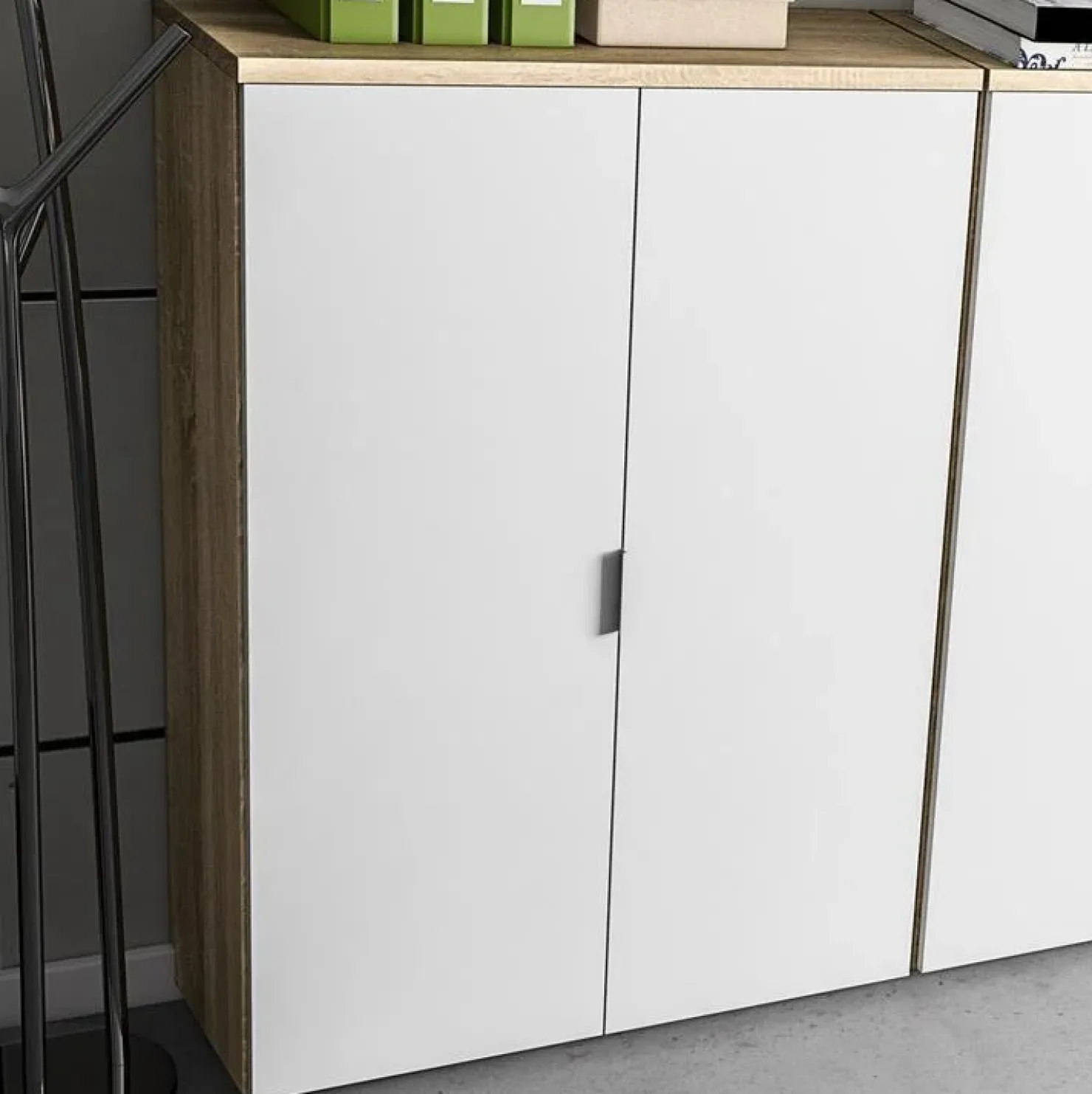 Garnero Arredamenti Arredo ufficio completo bianco opaco rovere natura Work 2 Hot