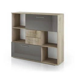 Garnero Arredamenti Arredo ufficio completo moderno rovere antracite lucido Time 10 Sale