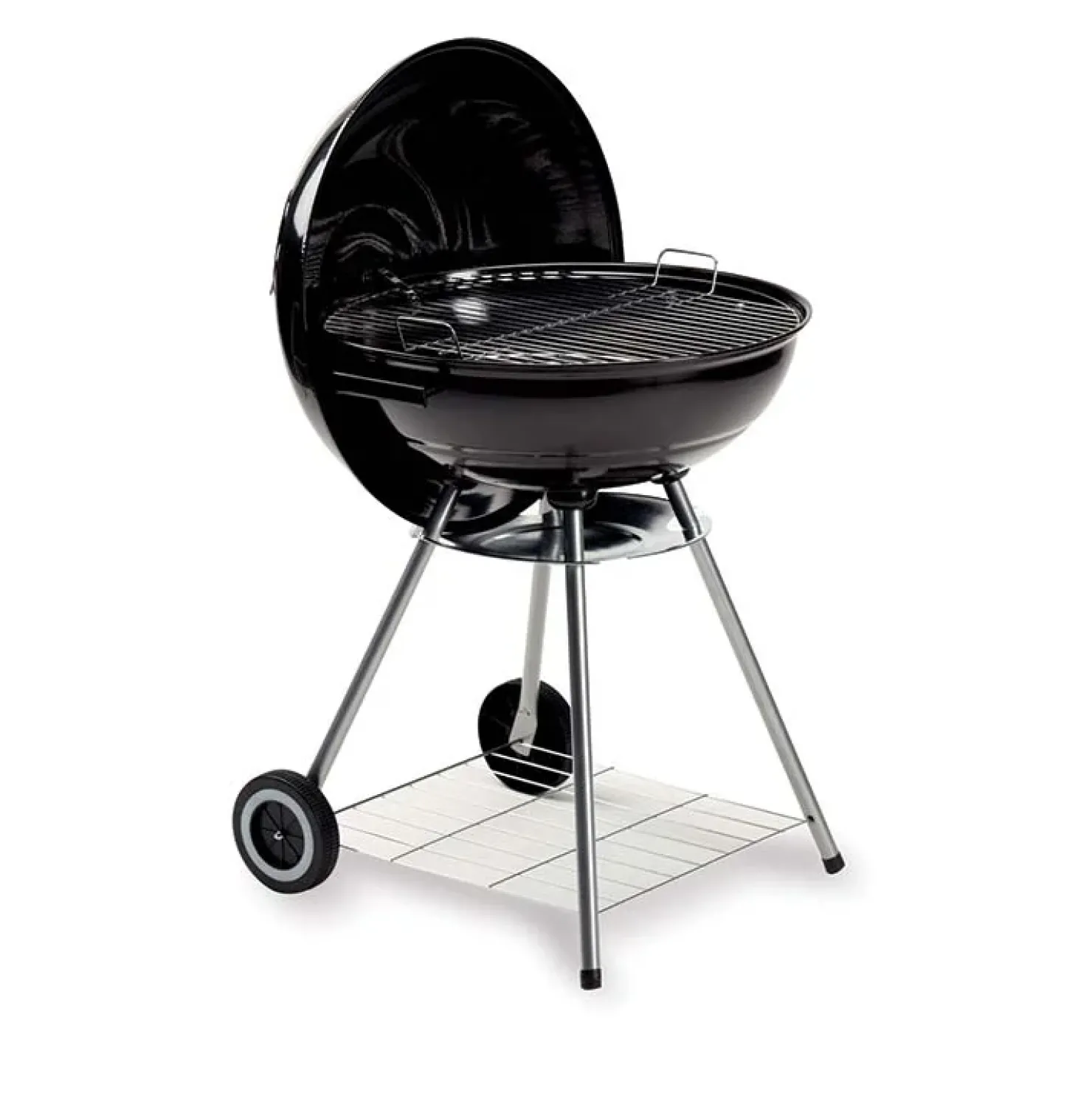 Garnero Arredamenti Barbecue a carbonella da giardino con ruote 45x73cm acciaio Cupola New