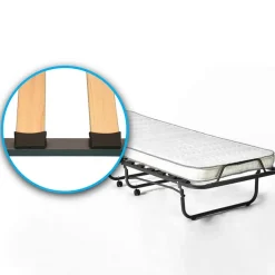 Garnero Arredamenti Brandina pieghevole a doghe con materasso 90x200cm Alba Online