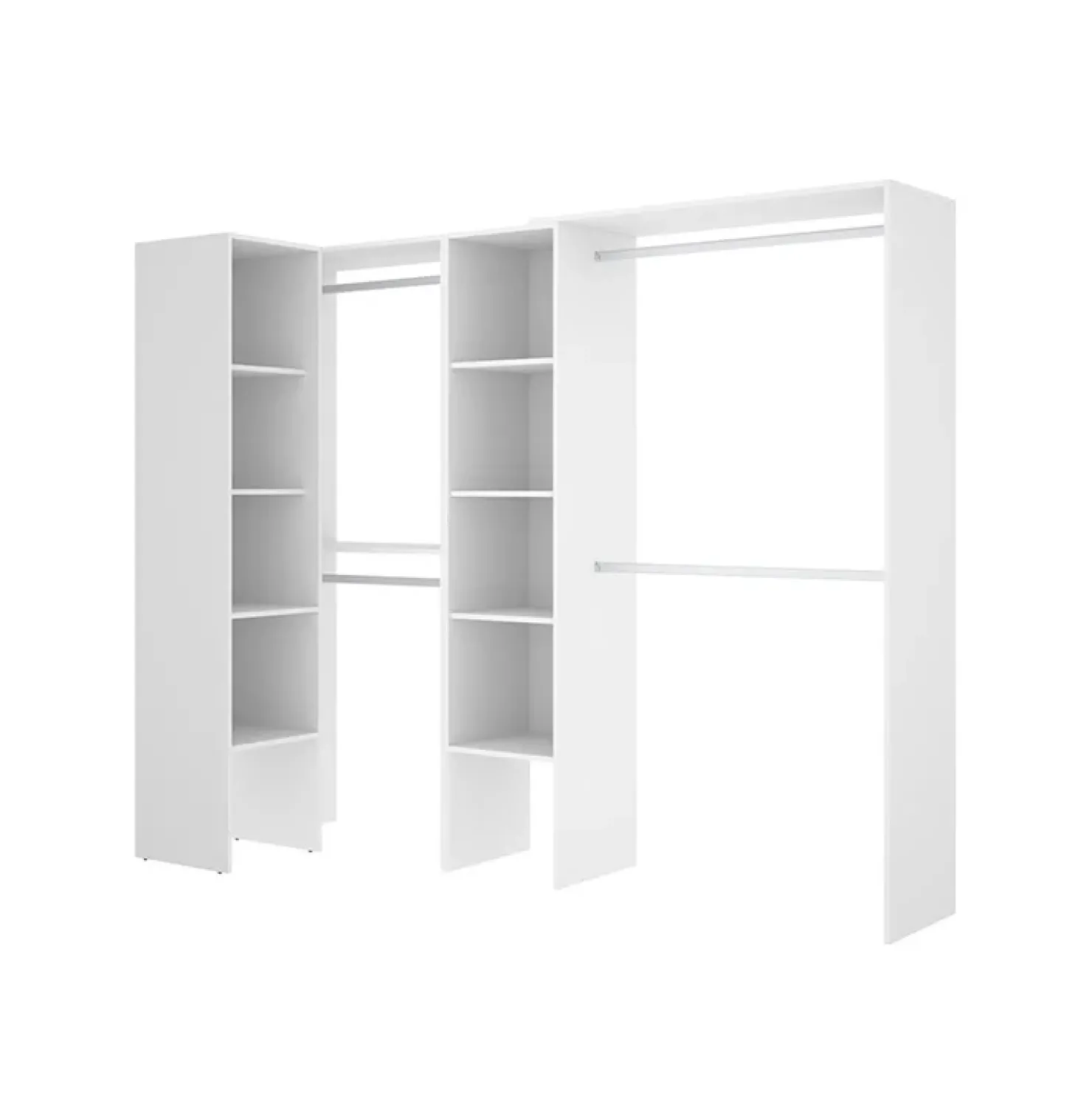 Garnero Arredamenti Cabina armadio angolare 228x187h cm 4 scomparti bianco Rincon Bianco Opaco Best