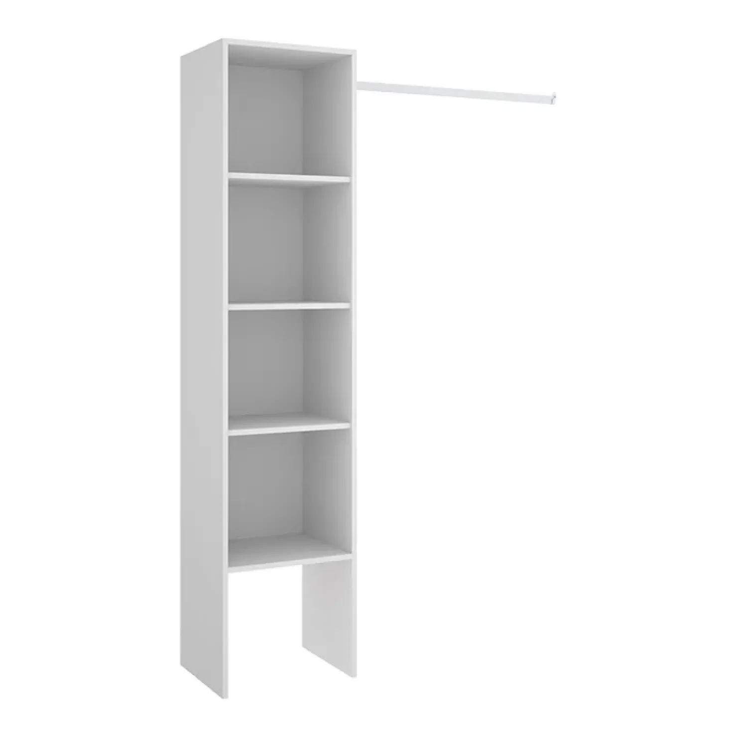 Garnero Arredamenti Cabina armadio 138x185h cm 4 ripiani con appendiabiti bianco Fernando Bianco Opaco Clearance