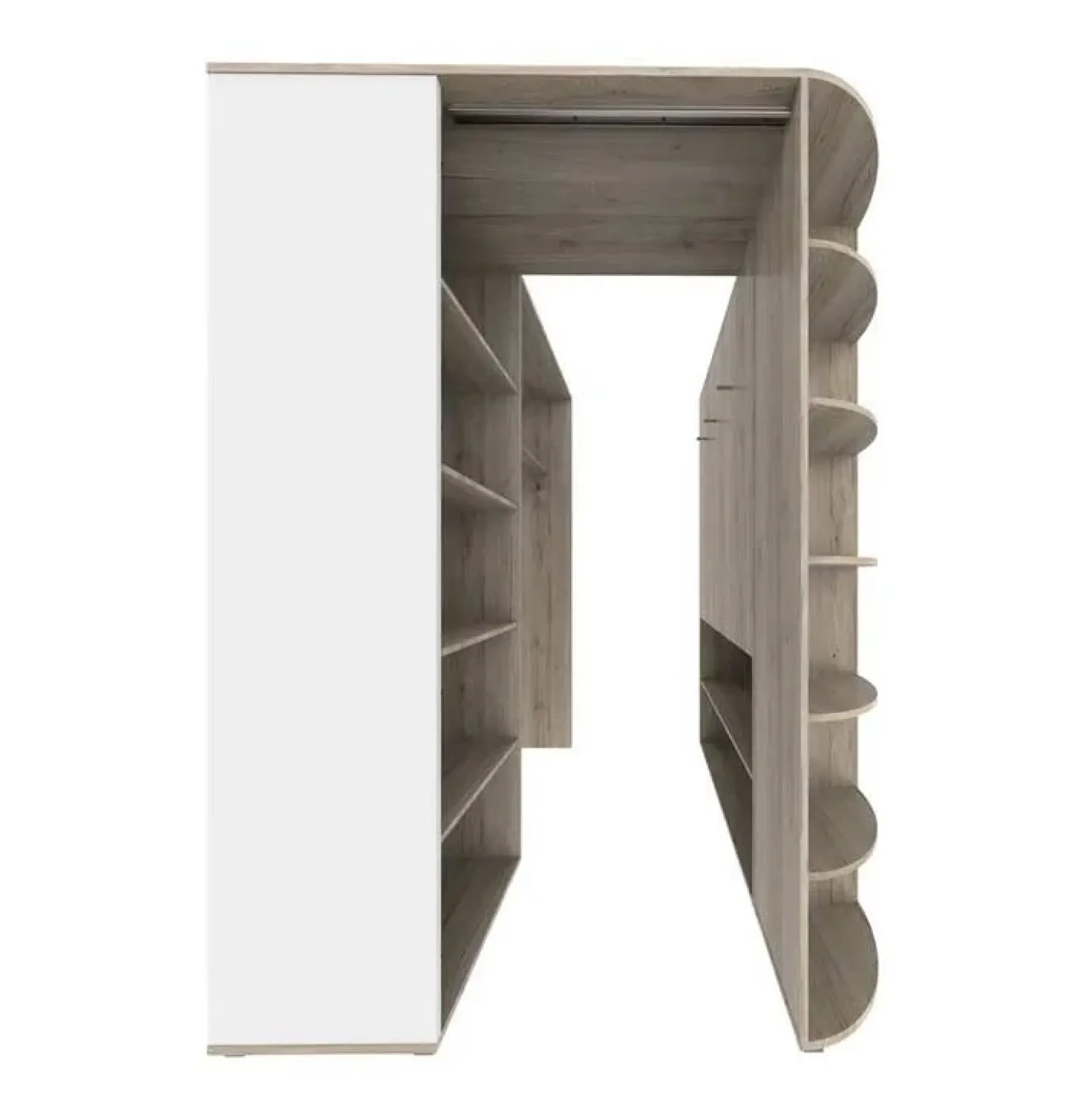 Garnero Arredamenti Cabina armadio 148x199h cm ad angolo rovere champagne beige Fabio Gihome® Sale