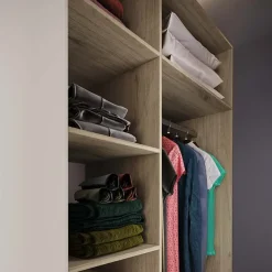 Garnero Arredamenti Cabina armadio 148x199h cm ad angolo rovere champagne beige Fabio Gihome® Sale