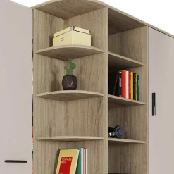 Garnero Arredamenti Cabina armadio 148x199h cm ad angolo rovere champagne beige Fabio Gihome® Sale