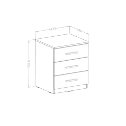 Garnero Arredamenti Camera completa con 2 comodini e armadio Cortina Gihome® Ossido Clearance