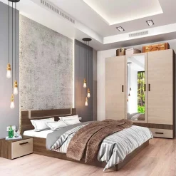 Garnero Arredamenti Camera completa matrimoniale rovere scuro-chiaro Rovigo