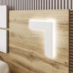 Garnero Arredamenti Camera da letto completa matrimoniale quercia bianco opaco Volga Outlet