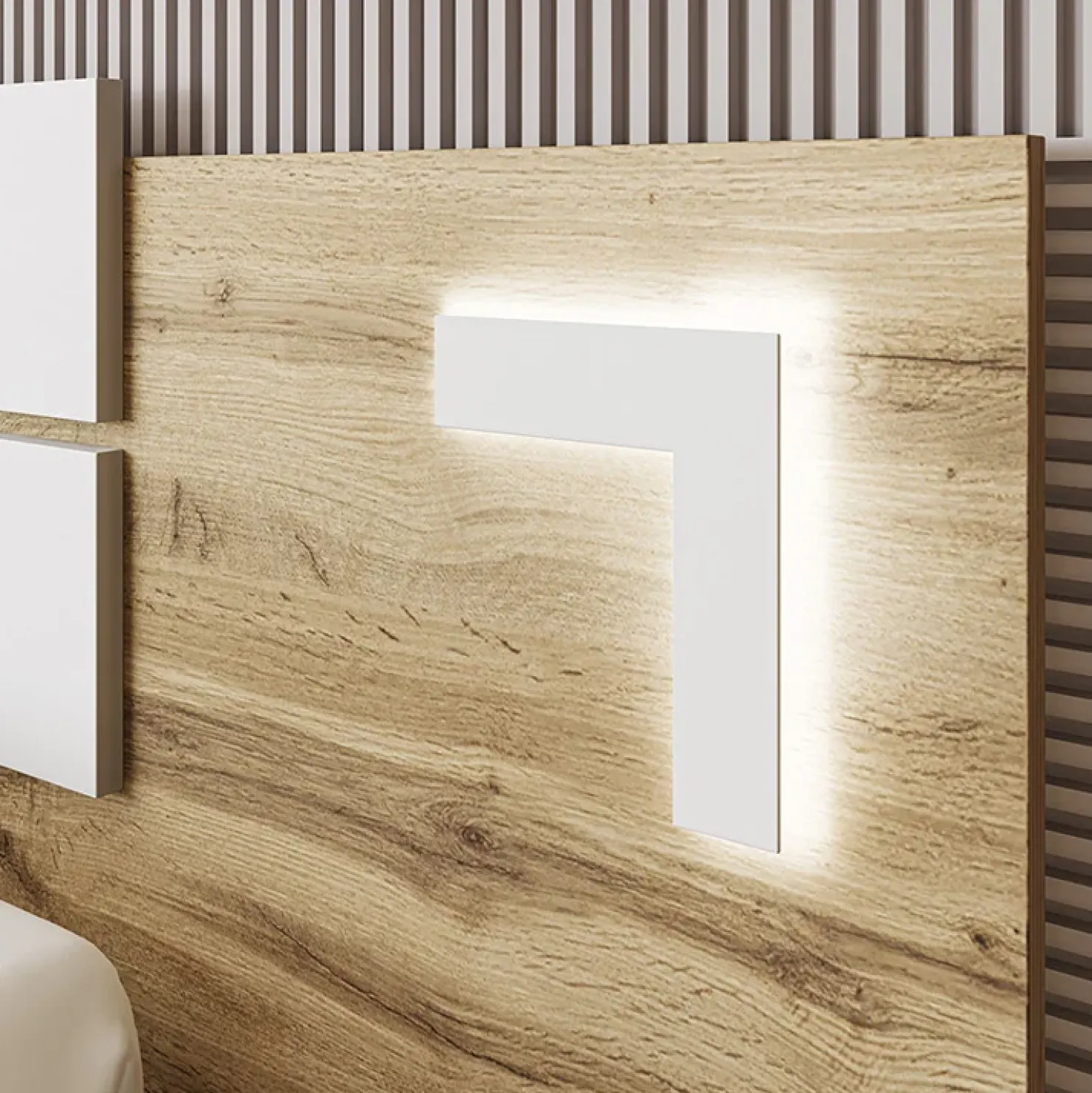 Garnero Arredamenti Camera da letto completa matrimoniale quercia bianco opaco Volga Outlet