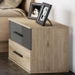 Garnero Arredamenti Camera da letto completa matrimoniale rovere antracite lucido Senna Online