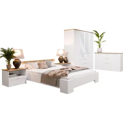 Garnero Arredamenti Camera da letto completa matrimoniale bianco rovere Relaxio Sale