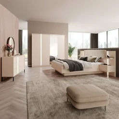 Garnero Arredamenti Camera da letto completa matrimoniale moderna beige Jolly Best