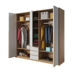 Garnero Arredamenti Camera da letto completa matrimoniale moderna bianco rovere Sweet Clearance