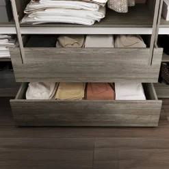 Garnero Arredamenti Camera da letto completa matrimoniale con LED rovere scuro bianco opaco Garonna Discount